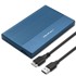 QOLTEC Kućište za disk 2.5" SATA SSD/HDD, USB 3.0, do 2 TB, plava